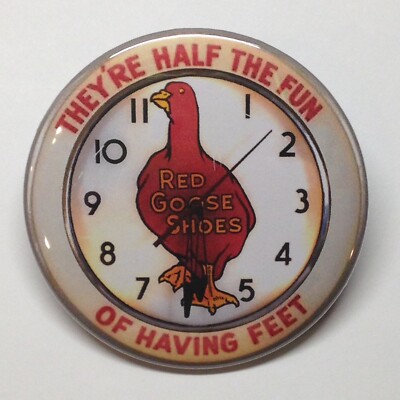 Red Goose Shoes Advertising Pocket Mirror Vintage Style