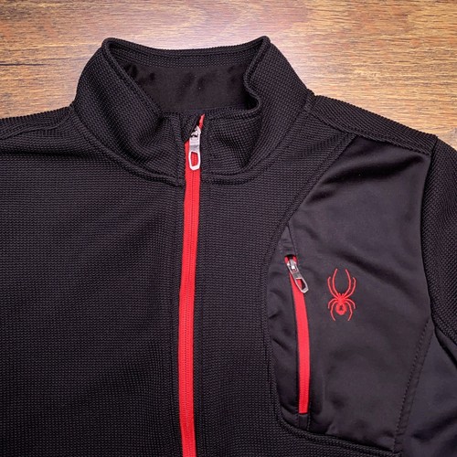 Spyder Jack Youth Extra Large 18-20 Constant Black Red Logo Full Zip Stryke - Picture 4 of 13