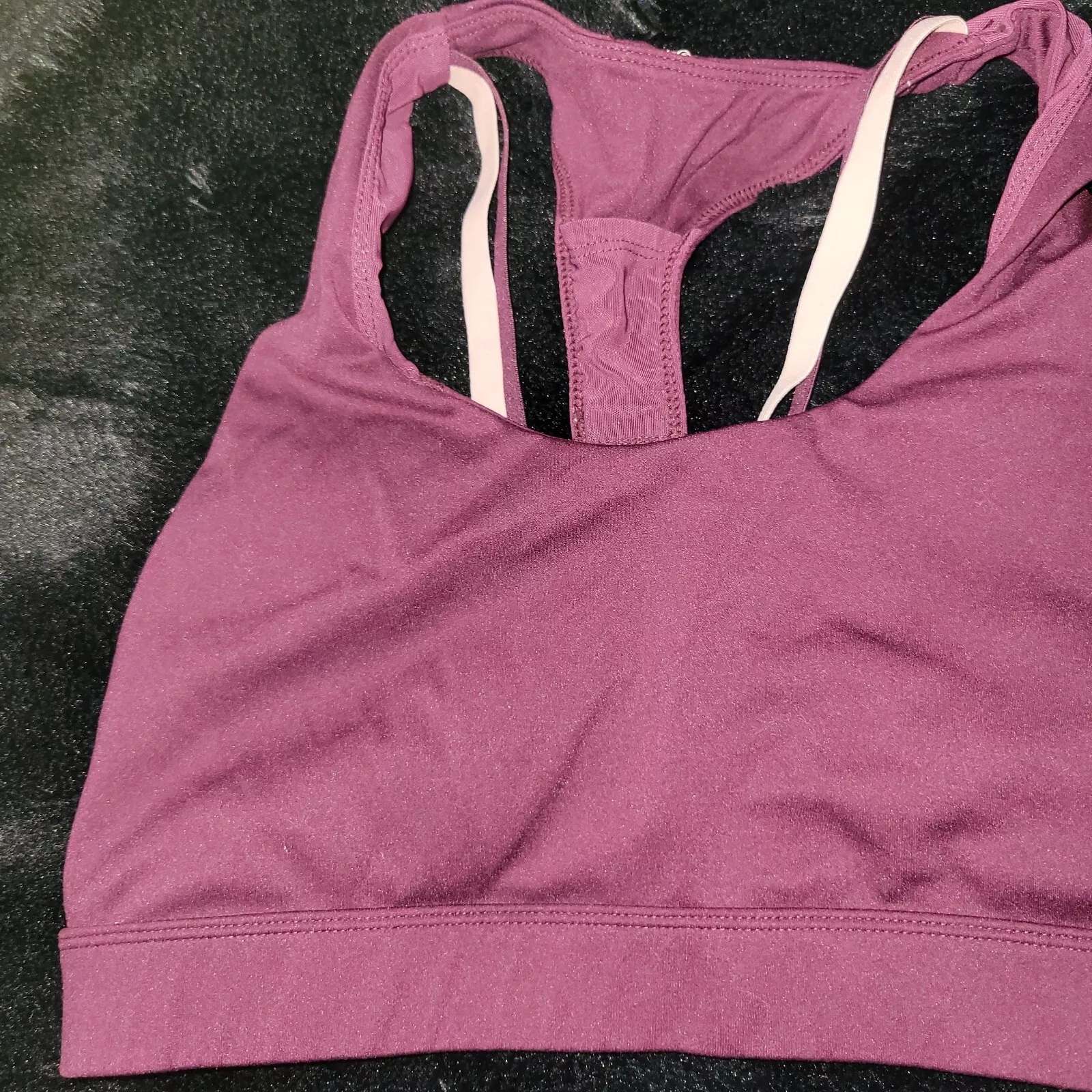 fabletics purple athletic gym tank-bra