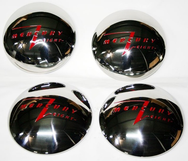 1940 Mercury Hubcap Set Hot Rod Kustom 40 Merc Custom Moon Mooneyes