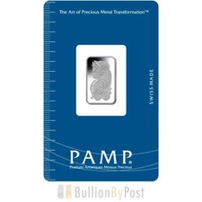 PAMP Lady Fortuna 5 Gram Platinum Bar Minted 1639.34 per troy oz