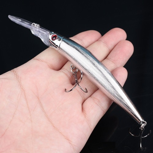 6pcs Silvery Bionic Mixed Minnow Fishing Lures, ABS Hard Artificial Bait - Picture 5 of 8