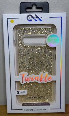 Case-Mate - Twinkle - Samsung Galaxy S10+ Sparkle Case - Gold Stardust
