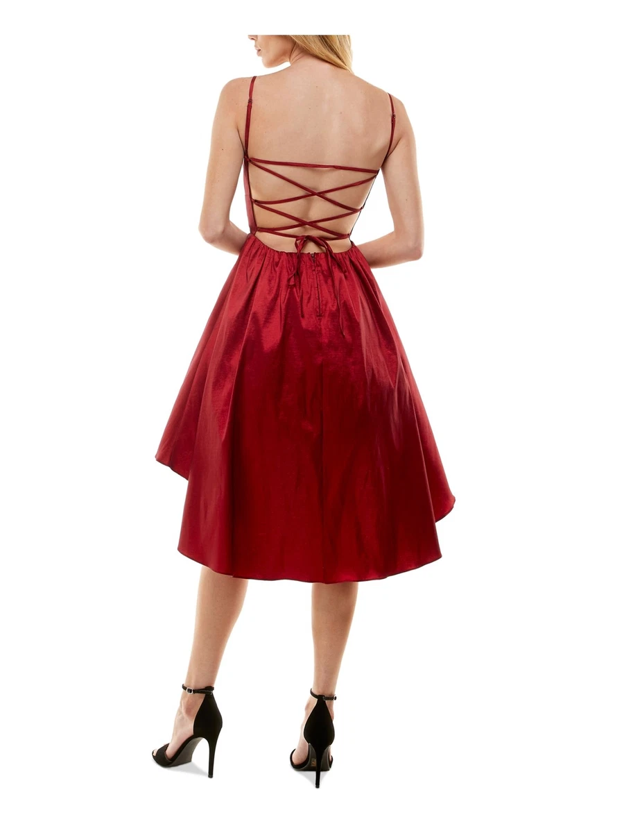 B darlin red high low best sale dress