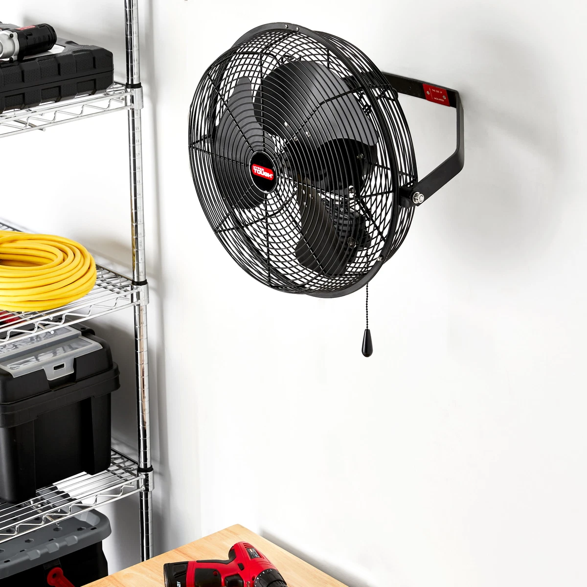 Hyper Tough 18 Inch Outdoor Wall Mounted Fan With Misting, 59 OFF