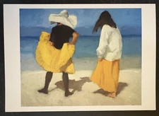 art postcard Richard Segalman Sisters Friends Heroines 2003 gallery invitation