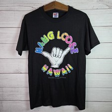 Vintage Hang Loose Hawaii Protect Our Islands Textured Single Stitch TShirt Sz M