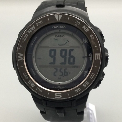 Casio Pro Trek Tide Watch Men 43mm Silver Tone 3443 PRG-330 Casio Pro Trek Tide Watch Men 43mm Silver Tone 3443 PRG-330