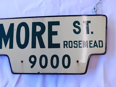 Vintage Original Porcelain Rosemead CA California Whitmore Street