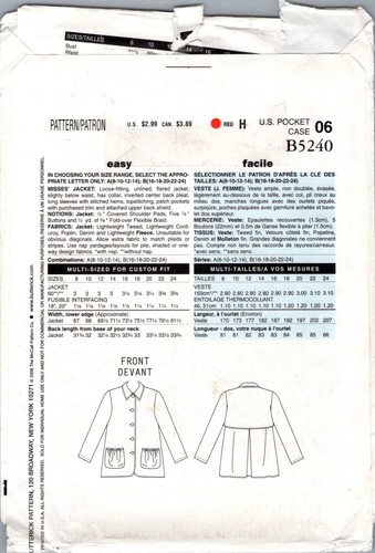 OOP Butterick Coats Jacket Cloak Sewing Pattern Misses and Plus Size You Pick - Picture 36 of 46