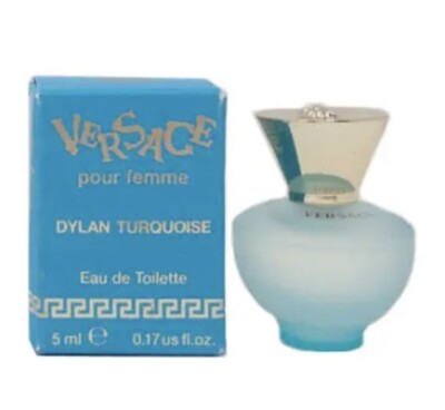 Versace Dylan Turquoise 0.17 oz EDT Mini Perfume for Women New In Box