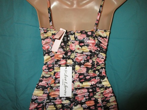 NWT For Love & Lemons XS Black Gardenia Bustier Mini Dress Victoria's Secret - Picture 6 of 11