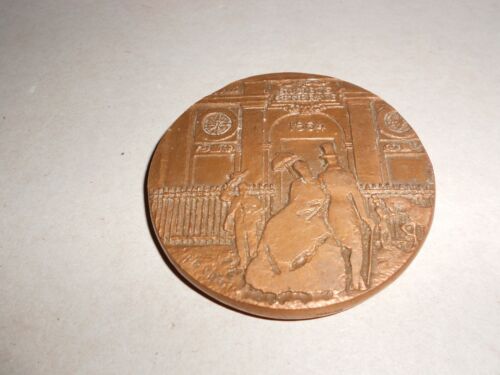 Médaille bronze 1864-1964 centenaire de la Société Générale, par Revol, 6,7cm - Photo 1/2