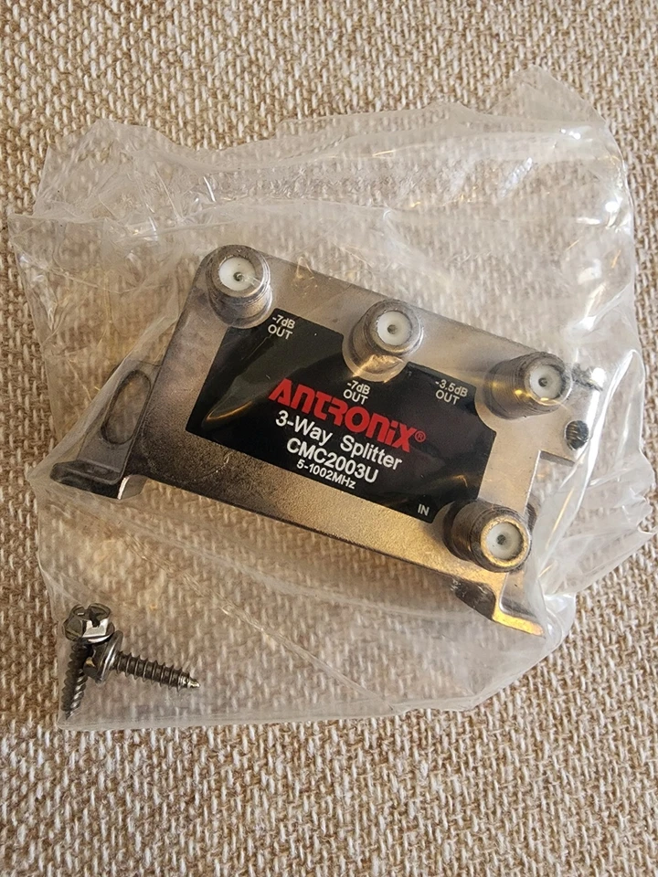 3-Way Splitter for Coaxial  Cable Antronix CMC2003U -7dB & -3.5dB output - Image 2 of 4