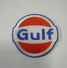 GULF Fuel Embroidered Iron On Uniform-Jacket Patch 2 1/2"