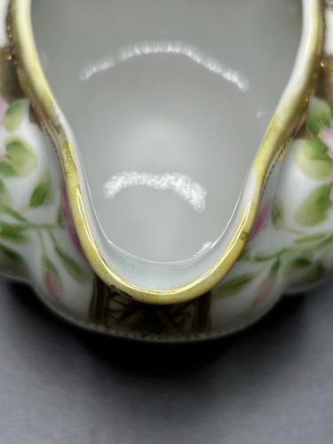 VTG "NIPPON" Creamer & Lidded Sugar set- Hand Painted with Gold Guild, ca. 1900 - Picture 17 of 23