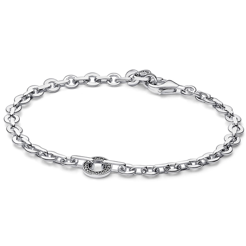 PANDORA 925 Signature Pavé Bold Chain Bracelet 592777C01 16cm NEW 100% Authentic