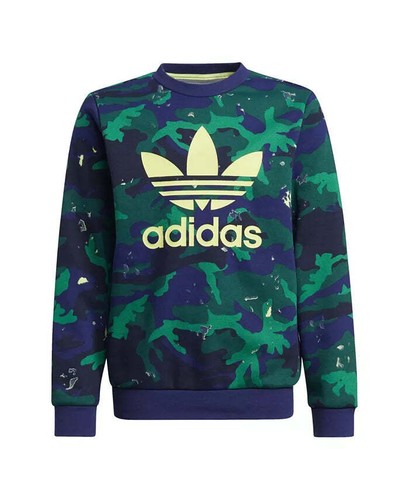 Adidas Big Boys Camo Print Crew Sweatshirt, Size XL - Picture 3 of 3