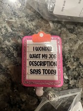 Clipboard Job Description Badge Reel