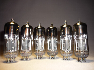 6pcs. 6N6P / 6Н6П ~ E182CC Double triode NEW. SAME DATE 1975