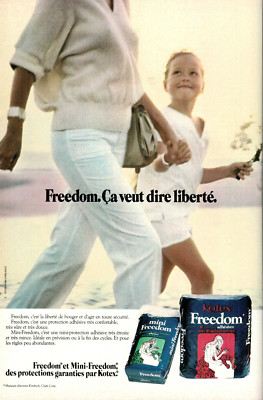 PRESSEWERBUNG 1978 FREEDOM ES BEDEUTET FREIHEIT SCHUTZ GARANTIERT KOTEX