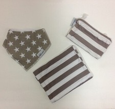 Mini4More Soft Nursing Cover Breastfeeding Baby Bib Storage Pouch Gray White