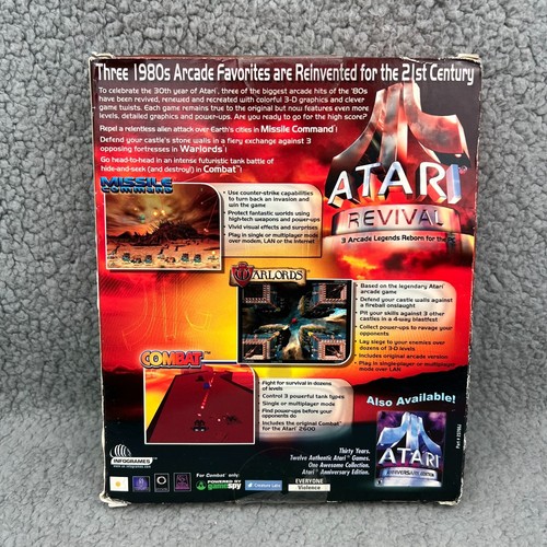 Atari Revival PC Games 3 Arcade Legends Reborn Missile Command Combat Warlords ! - Picture 3 of 9