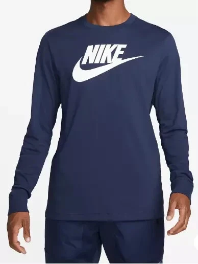Nike Men's Long Sleeve Shirt Sportswear Swoosh Logo T-Shirt Medium