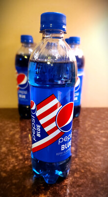 Pepsi Blue 16.9 oz Unopened, Limited Edition Berry Flavored Cola (2021)