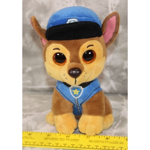 TY Beanie Baby Paw Patrol CHASE German Shepherd Police Dog 6 inch