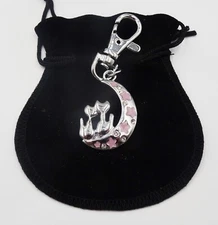 Polished chrome charms for keyring, zip pull, dongle 11 choices engraved or not