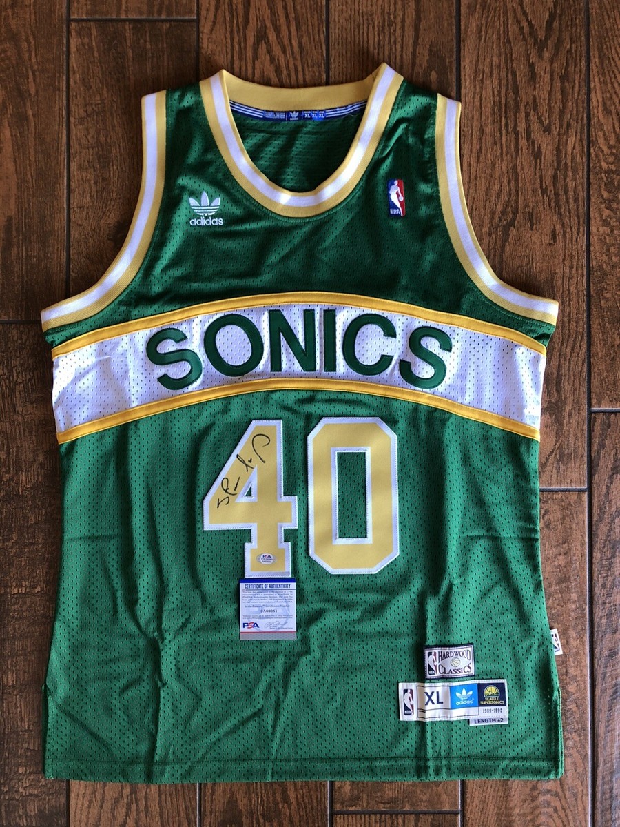 Shawn Kemp Signed Seattle Supersonics Adidas Soul Swingman