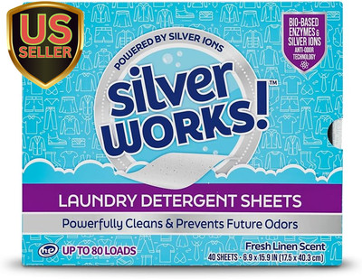 Premium Laundry Detergent Sheets, Silver Ion Odor Elimination Technology, Laundr
