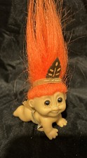 RUSS TROLL DOLL Native American Crawling Babies ORANGE HAIR Rare