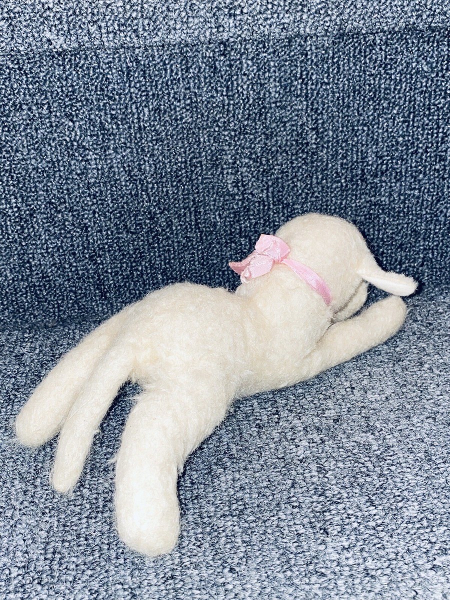 Vintage 50's Steiff Wool Floppy Lamby Lamb Stuffed Animal
