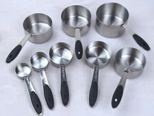 8pc STACKABLE Measuring Cup Set, STAINLESS STEEL Baking Tools - NEW, Never Used!