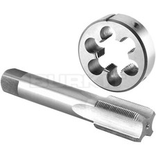 3/4"-16 UNF Tap and Die Set Right Hand, 3/4 x 16 UNF Thread Tap and Round Die