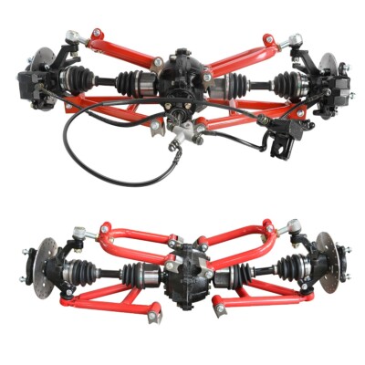 Diy Rear Axle Assembly Set Go Kart 4WD Front Rear Drive Set CV Axle Suspension Differential DIY ...