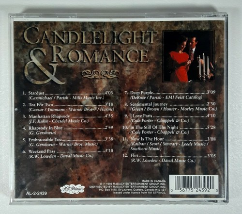 Candlelight & Romance by 101 Strings (Orchestra) (CD, 1996, Madacy) - Imagen 4 de 4