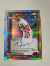 2025 Topps Chrome - Rookie Autographs Thomas Saggese #RA-TSA Refractor /499