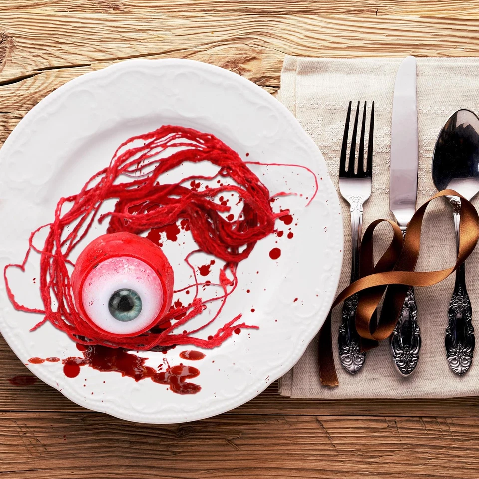 Feliz Halloween globos oculares falsos arrancados utilería horror realista verde Foto 2 de 4