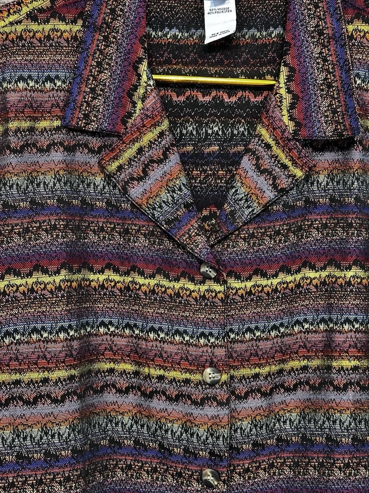 Stonebridge Blazer Jacket, Tapestry Look but Lightweight, Women's 1X Top Foto 2 de 4