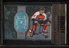 BAS 1998-99 SPx Finite 3347/9500 John LeClair #60 Seal of Authenticity Auto 3c7