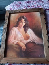 Ölgemälde Leinwand Frau Vitale Öl Alt