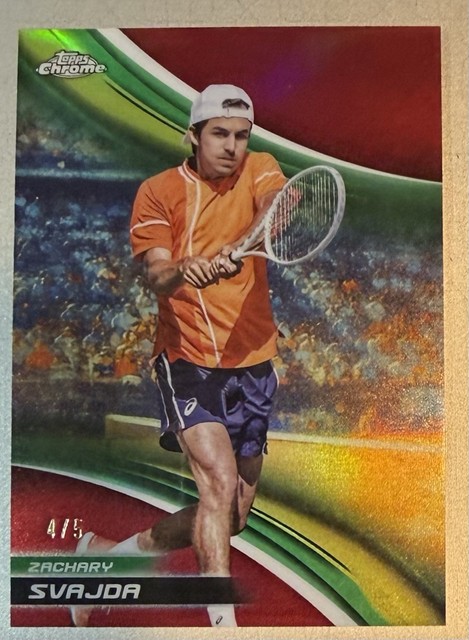 Zachary Svajda 2025 Topps Chrome Tennis #188 Red Refractor /5
