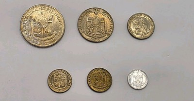 Philippines 1967-1974 Pilipino Series Coin Set.Lot Of 6.Complete