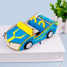 3 D Wooden Puzzle Car Developing Intelligent Fun Modeling Kit for Gifts