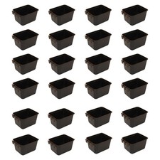 Cage Cups 24-pk Black 1 Pint/16 fl oz Hanging Feed Water Cups Chicken Poultry