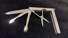 Vintage 900 Silver Ornate Grooming Multi‑Tool w/ Solingen Blade, Compact Travel