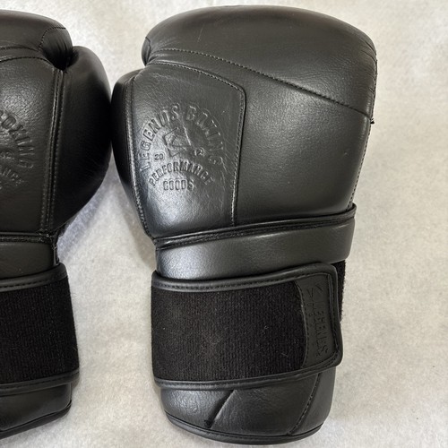 Legends Boxing 16oz Black Leather Glove Tuff IV 4 Sparring Training Hook & Loop - Bild 5 von 24